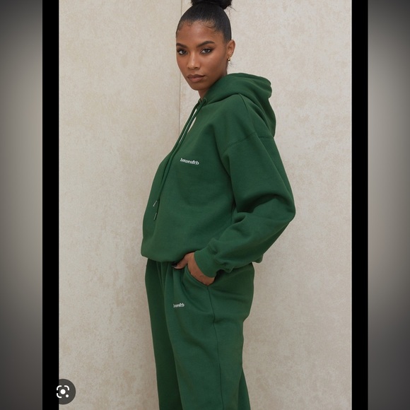 House of CB Cloud GREEN BRUSHBACK JOGGING TROUSERS - Picture 6 of 11